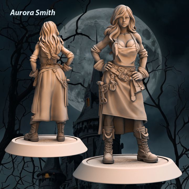 3D Printable Aurora - Female Blacksmith Artificer – Blacksmith Female